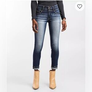 Like New Buckle Black Fit No. 53 Mid-Rise Ankle Cropped Skinny Stretch Jean